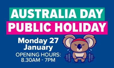 Australia Day Public Holiday: Monday 27 January 2025
