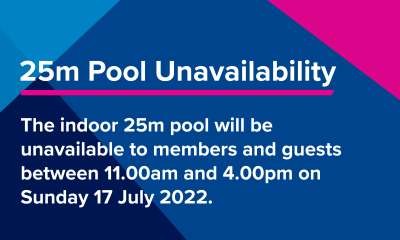 Indoor 25m pool unavailability
