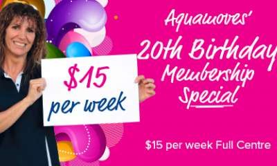 Aquamoves’ 20th Birthday Membership Special